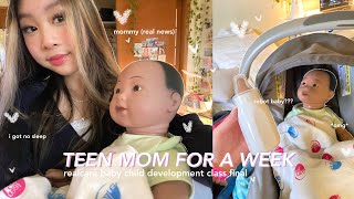 being a teen mom for a week vlog | realcare baby final project