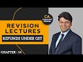 Refunds Under GST Revision of CA Final GST || Chapter 14 || Dec. 21/May 2022 || CA. Yashvant Mangal