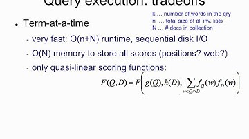 Indexing 11: query execution tradeoffs