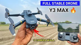 Y3 Max Foldable HD Camera Drone || Brushless motor drone with obstacles avoidance
