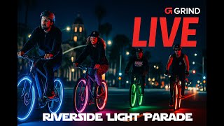 Riverside Light Parade LIVE 🚲✨ | Monthly Night Ride | 10–12 Mile Glow Ride