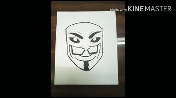 How to Draw V for Vendetta Mask