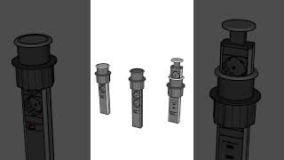 Выдвижные блоки розеток для кухни и другой мебели. #shorts #easykitchen #sketchup #дизайн #кухня