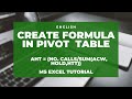 Create Formula inside Pivot Table (English Tutorial)