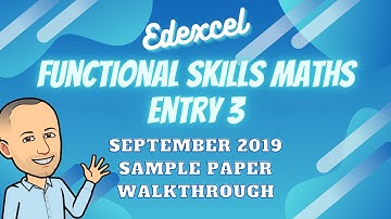 Edexcel Functional Skills Maths Entry 3 Sep 2019 Sample Papers