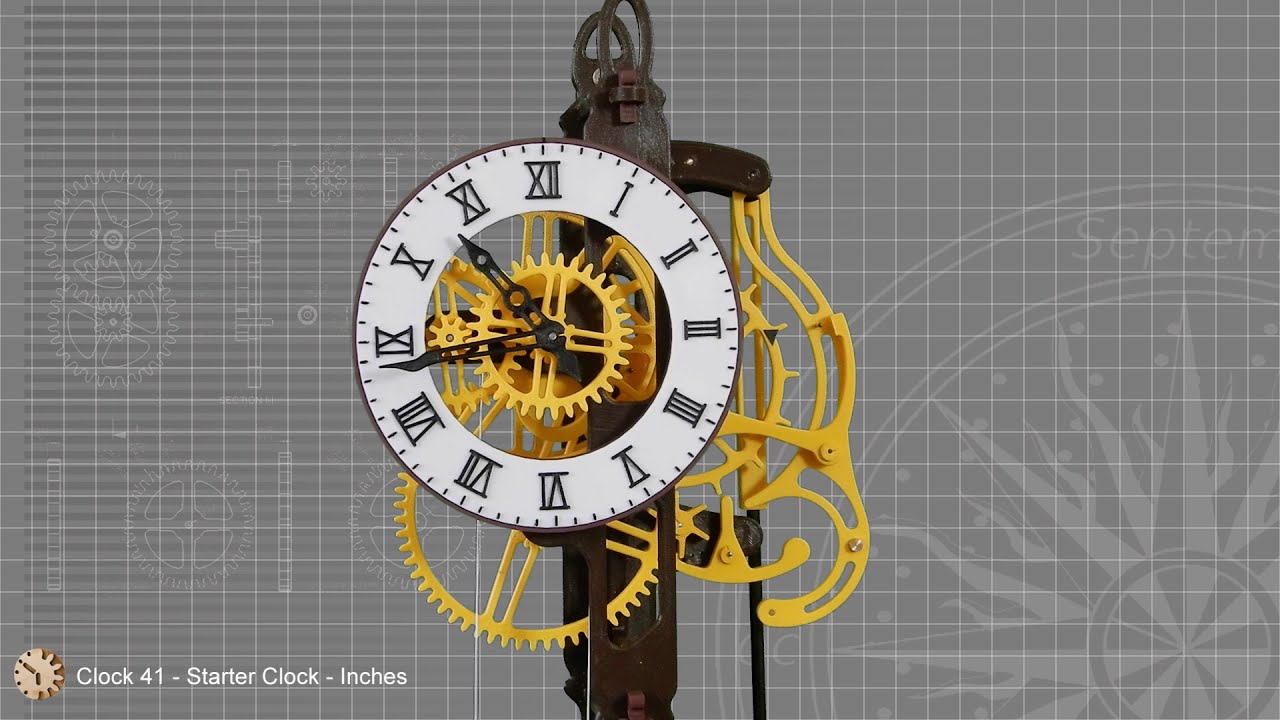 Brian Law's woodenclocks Clock 41 Starter Clock Inches YouTube