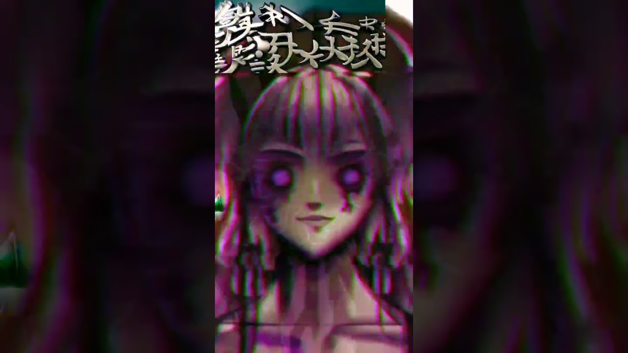 Weirdcore anime demon lady