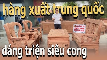 Bộ Minh Quốc Triện Tay 10 Gỗ Hương - Dáng Siêu Cong | Đồ Gỗ Bảo Lộc