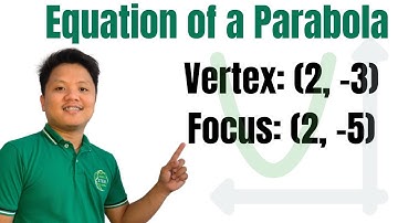 How to find the equation of a parabola given vertex and focus | @ProfD