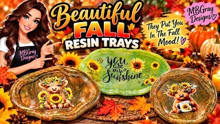 These Fall Resin Trays Put Me INSTANTLY in the Fall Mood! 🍂🌻✨