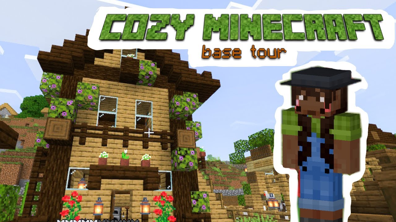 my cozy minecraft base tour 🍂🍄 vanilla minecraft - YouTube