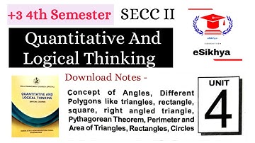 +3 4th Semester | SECC II | Quantitative And Logical Thinking (Maths) Unit 04 Notes