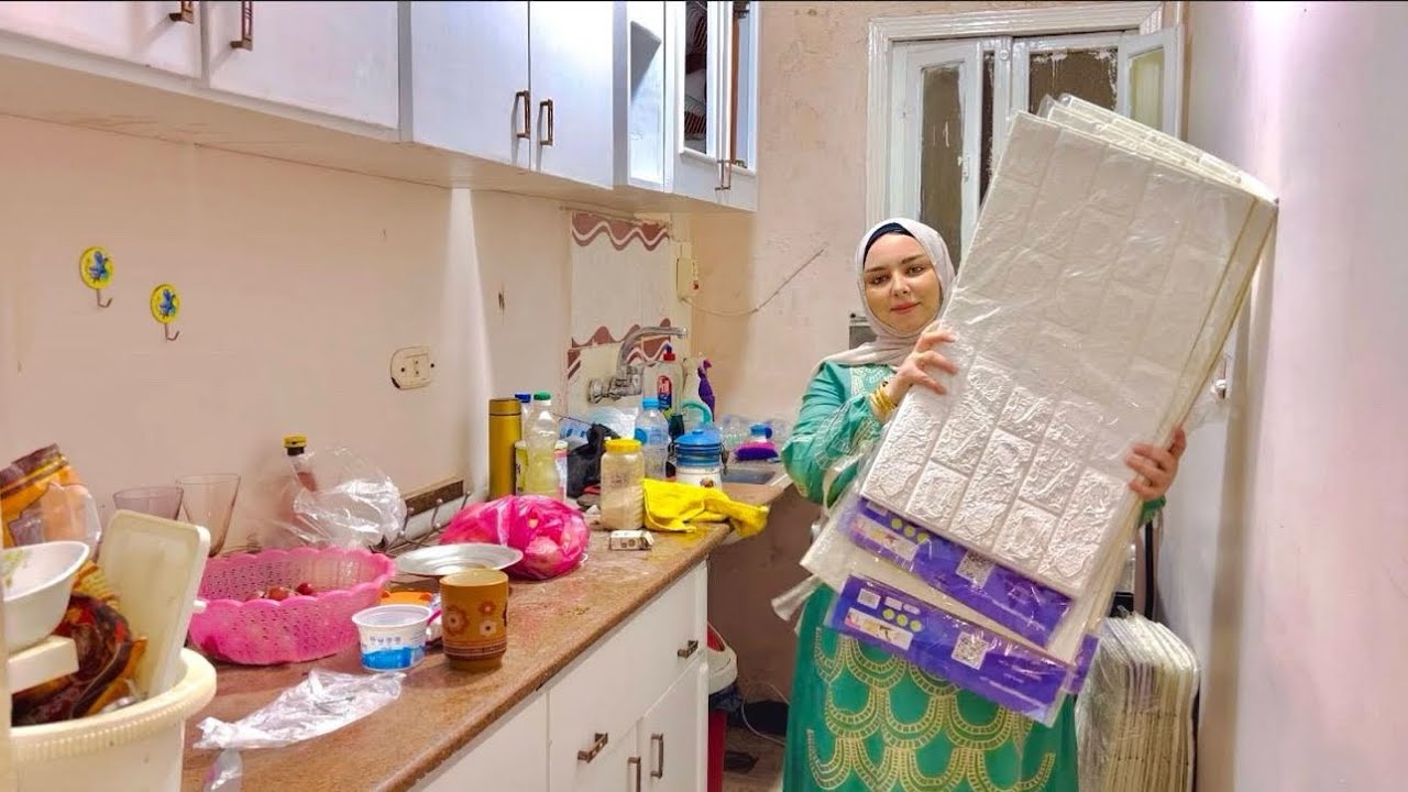 عملت لاختي مطبخ جديد ذيها زيي ماكنتش متوقعه يطلع بالعظمة دي هلكت من التعب 💪