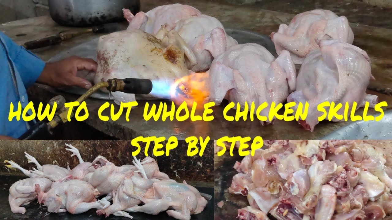 how to cut whole chicken cutting skills in step by step by Raja Vlogs