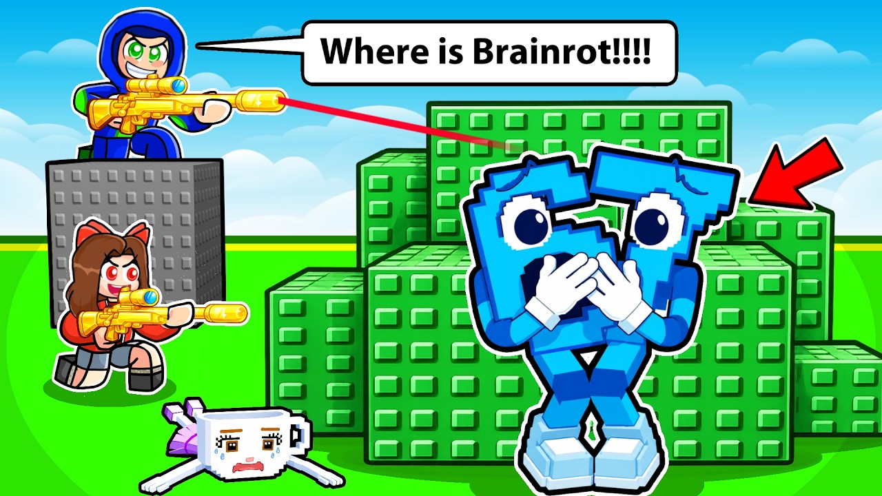 Ayush and Ekta Snipe to catch Brainrot in roblox !!