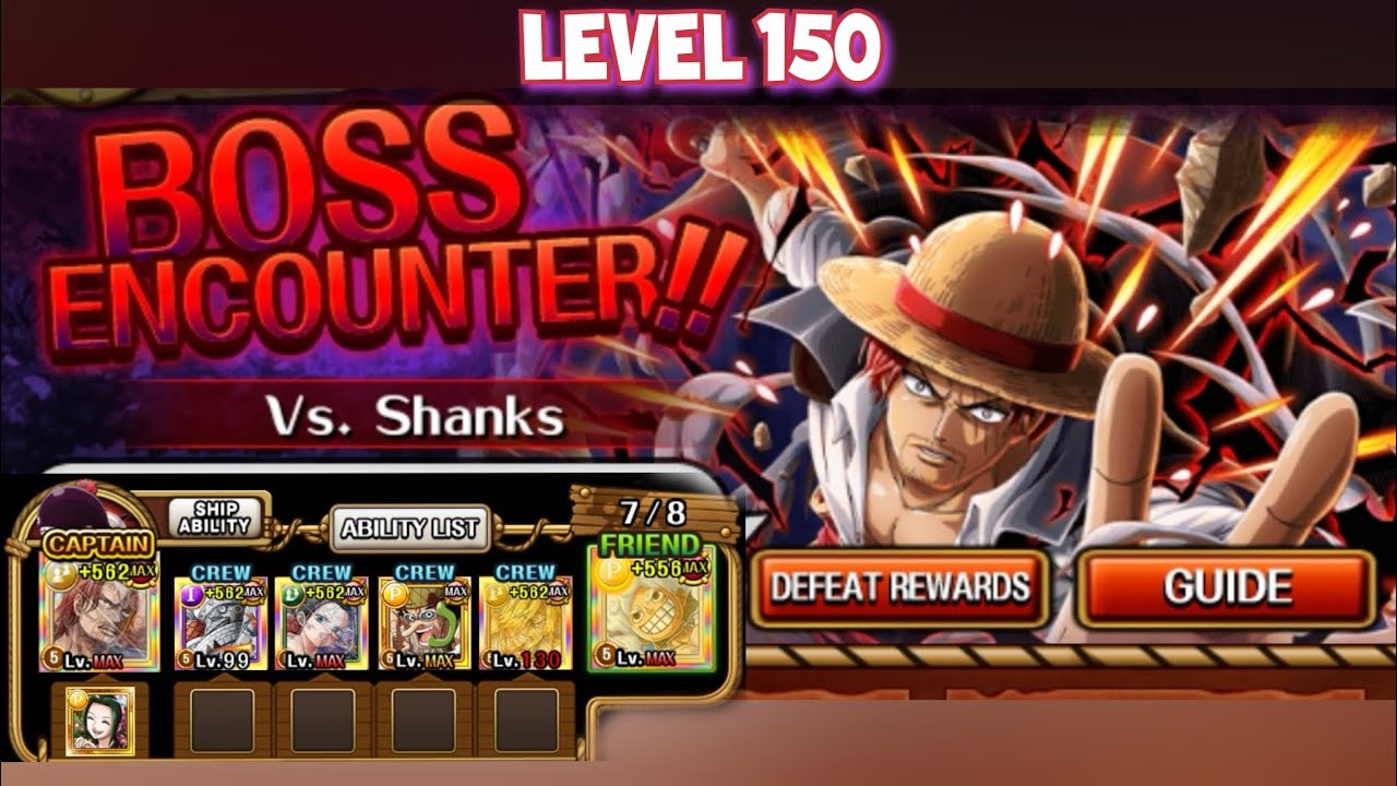 [PKA]​ Vs. Shanks (Level 150) | Pirate King Adventure​ | OPTC