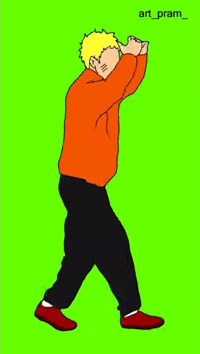 Naruto Uzumaki Dancing Green Screen
