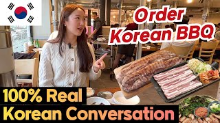 [KOR/ENG] Real Korean Conversation at Korean BBQ, Korean Restaurant  | Learn Korean for Beginners