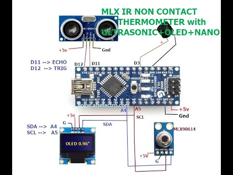 DIY Infrared Thermometer using Arduino and MLX90614 IR Temperature Sensor