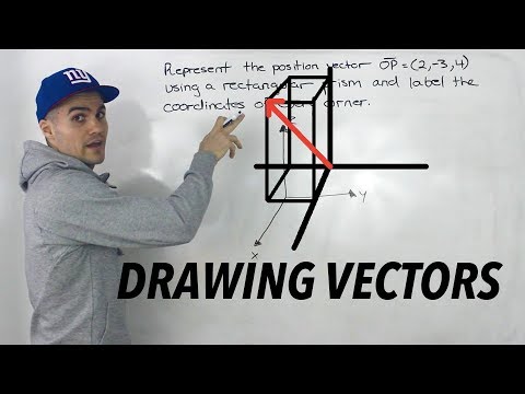 MCV4U - Drawing Vectors in 3D Space - XYZ plane