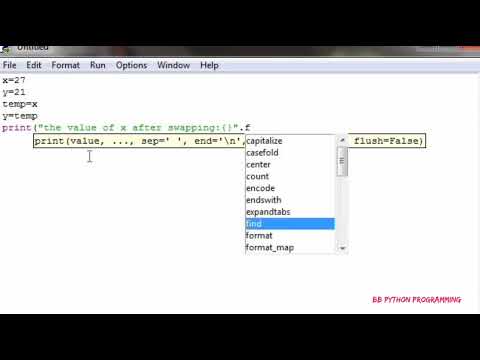 PYTHON PROGRAM TO SWAP TWO VARIABLES