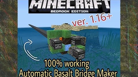 Two wide Automatic BASALT Bridge maker Minecraft BEDROCK EDITION Ver.1.16+