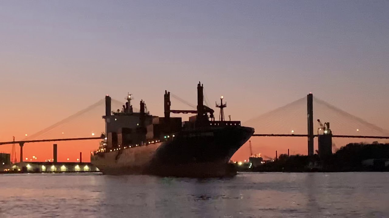 Savannah River Cargo Ship YouTube