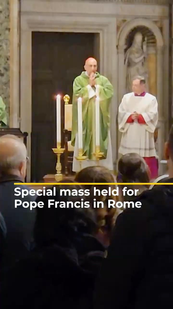 Special mass held for Pope Francis in Rome| AJ#shorts