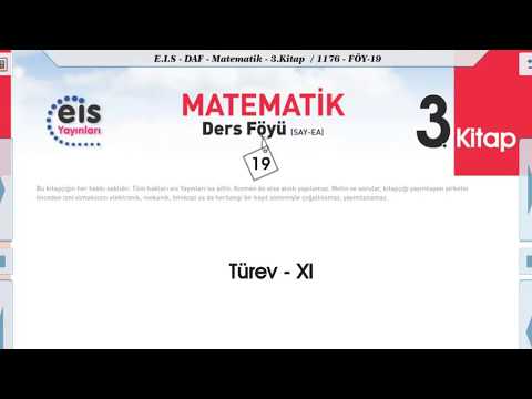 Matematik 3 -  Türev 11📏