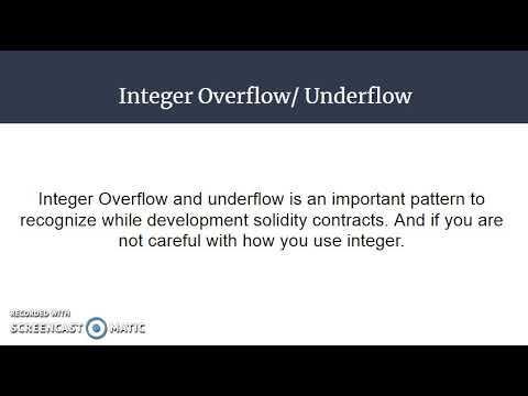 Integer Overflow/ Under flow