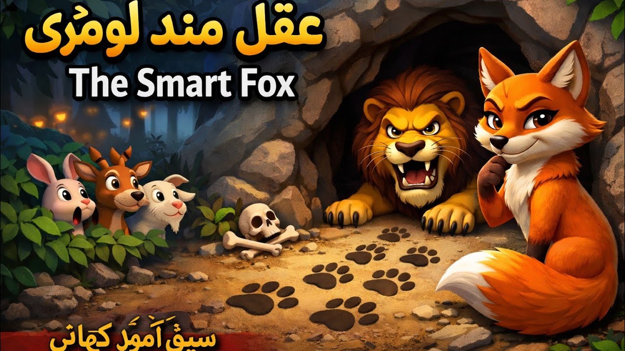 The Smart Fox 🦊🦁 cartoon A Moral story