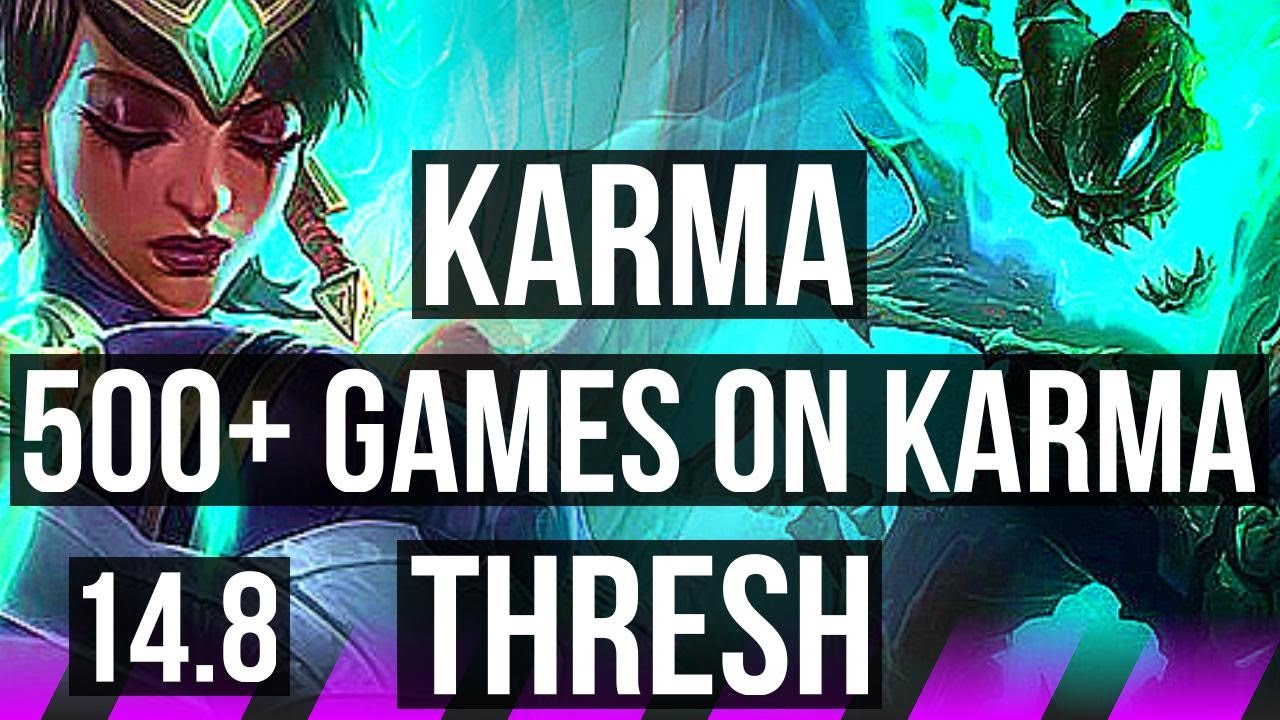KARMA & Anivia vs THRESH & Aphelios (SUP) | 0/4/24, 500+ games | EUW Grandmaster | 14.8
