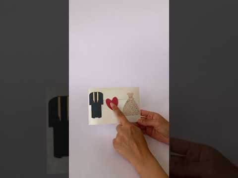 كرت قلب متحرك بمناسبة الزواج