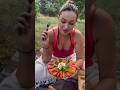 Beautiful Lisa Enjoys Her Meal in the Wild
