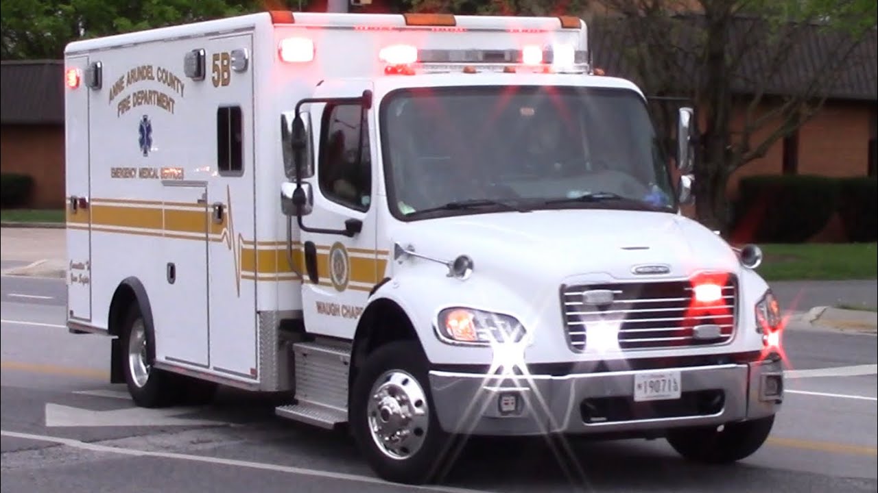 Anne Arundel County Fire Department Medic 5B Responding YouTube