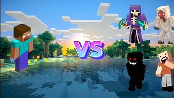 Herobrine vs All Mutant & Mobs Minecraft Crazy Battle!​​