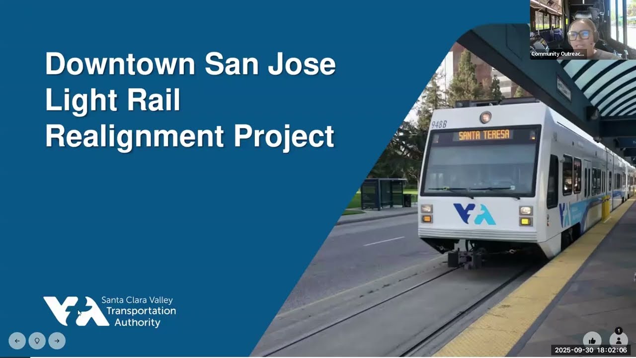Downtown San Jose Light Rail Realignment Project Community Meeting (virtual) - September 30, 2025
