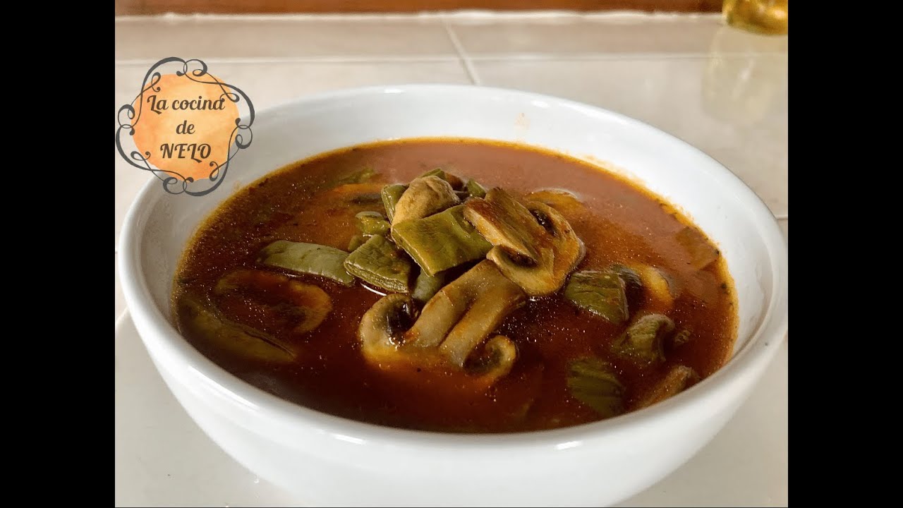 SOPA DE NOPALES CON CHAMPIÑONES🌿🍄| Una sopa rica y nutritiva para tu día!