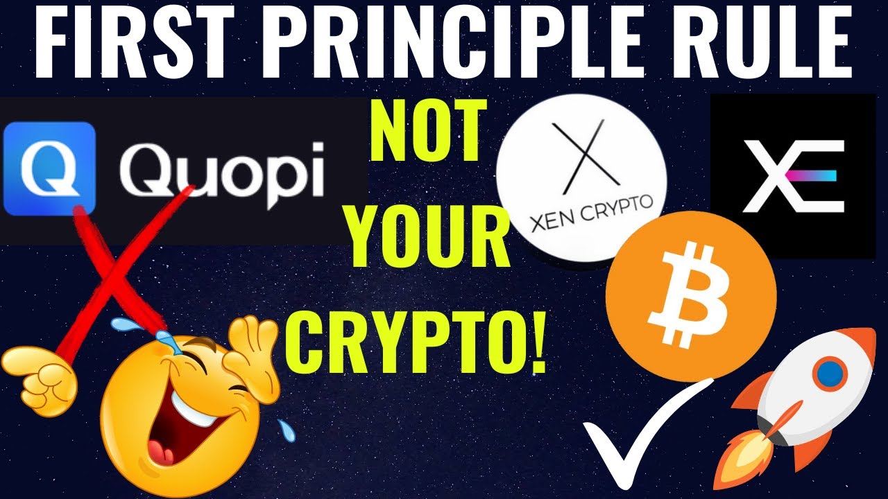 XEN CRYPTO XENIFY BITCOIN UP QUOPI RUGGED LET'S TALK FIRST PRINCIPLES DEFI