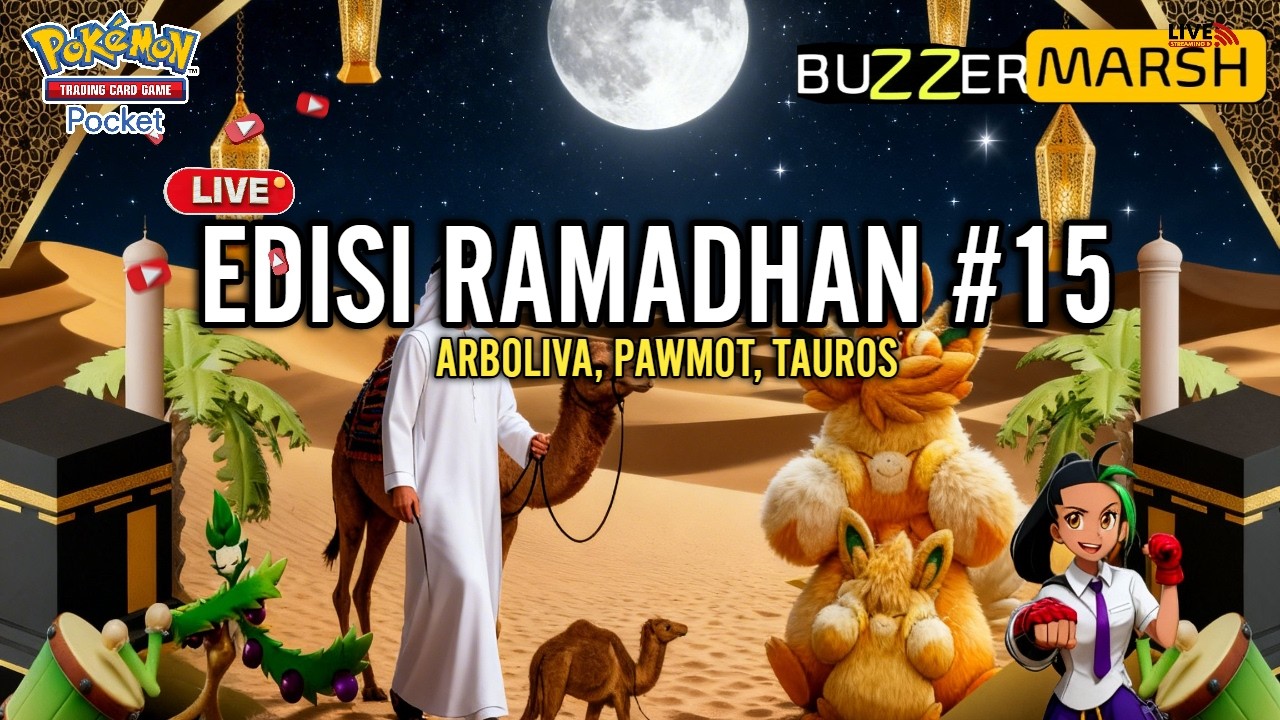 LIVE 🔴 DAY15 RAMADHAN ARBOLIVA, PAWMOT DAN ANTI META LAINNYA - POKEMON TCG POCKET