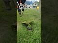 How to cut down long grass with a string trimmer / strimmer / weed whacker  #shorts #diy #gardening