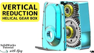 Vertical Reduction Helical Gear Box link in description ..#348 | design with ajay | by DesignWithAjay 270 views 3 months ago 27 seconds