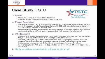 Extricom Indoor WLAN (Part 5 of 8) - Streakwave Webinar