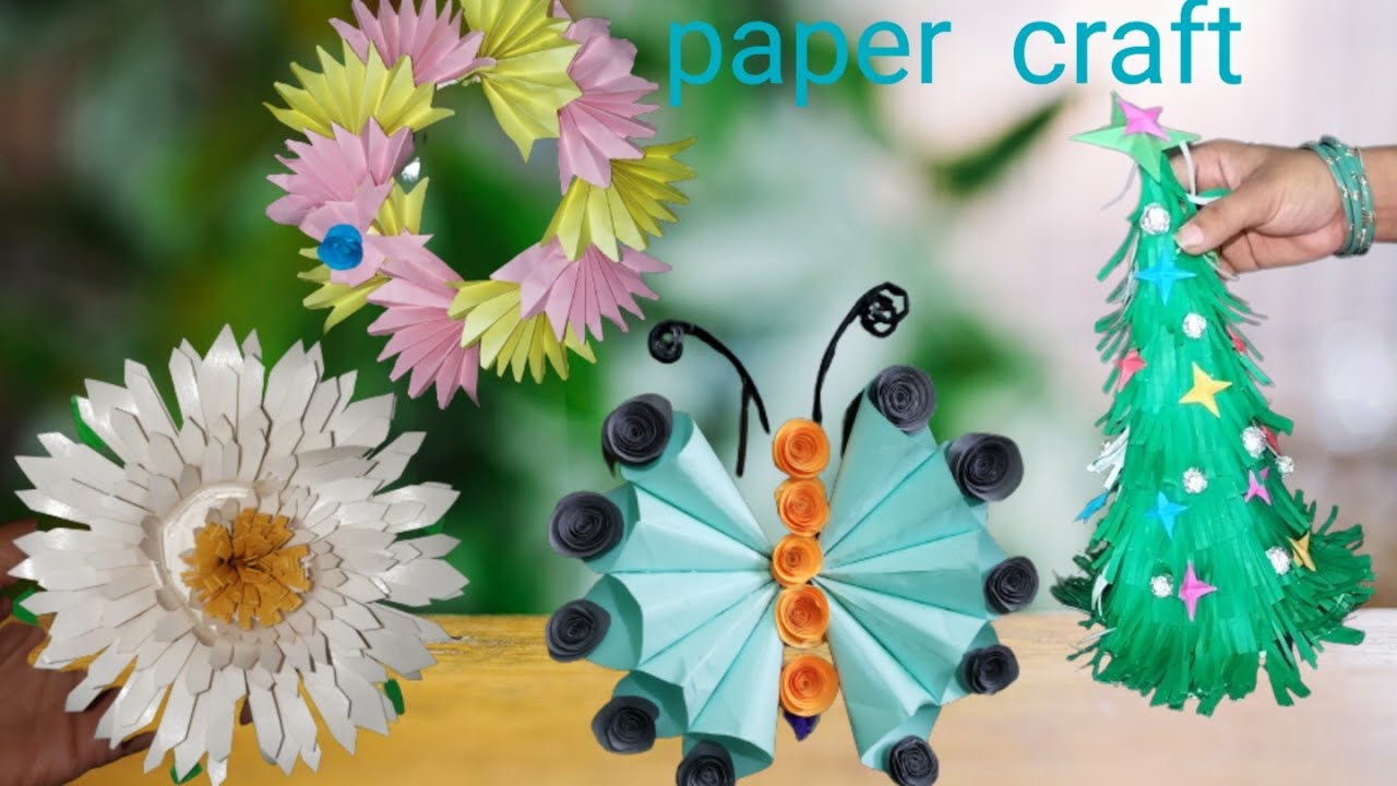 how to make paper craft making homemade paper craft - YouTube