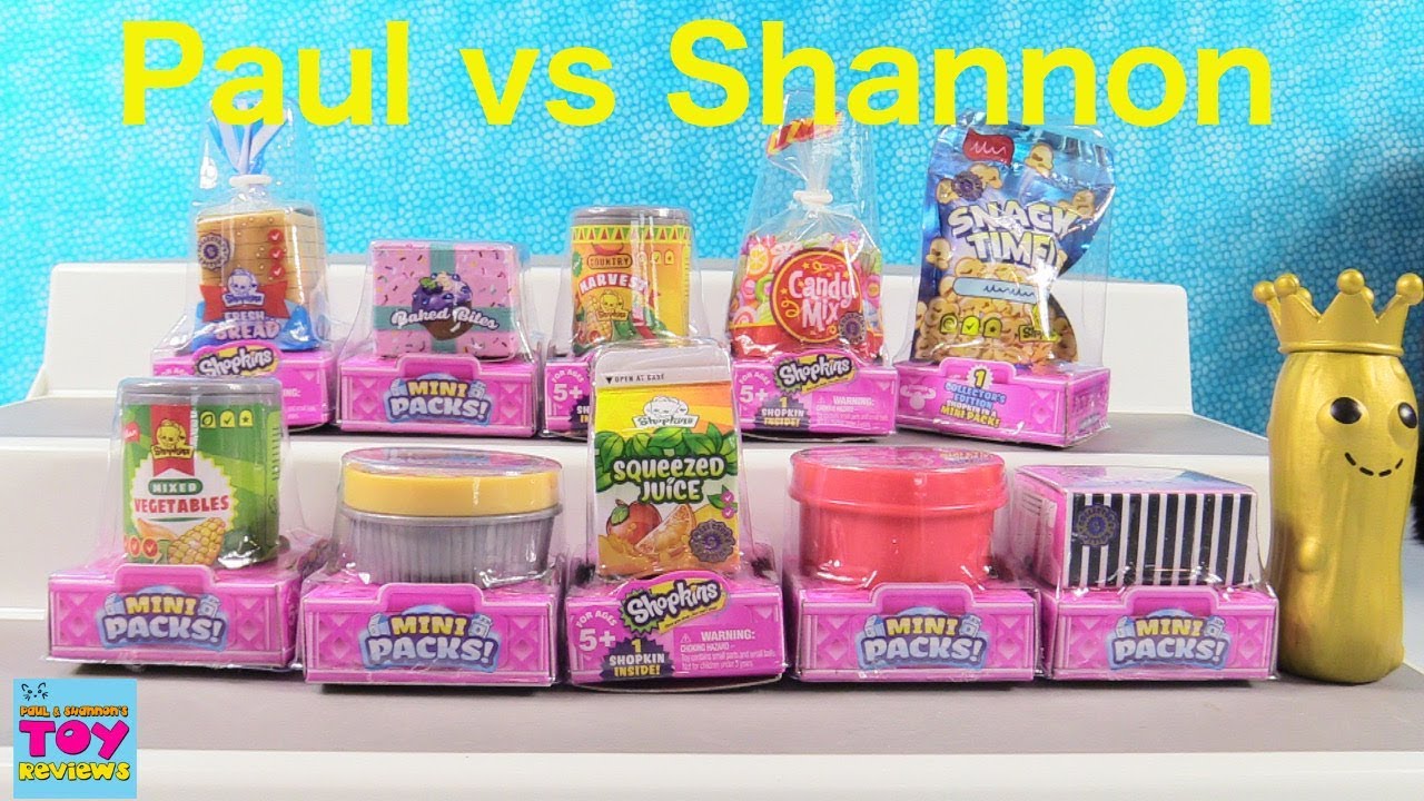 Paul vs Shannon Blind Bag Challenge Shopkins Season 10 Edition Toy Opening | PSToyReviews