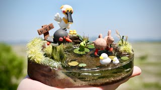 Making a palm-sized wetland diorama