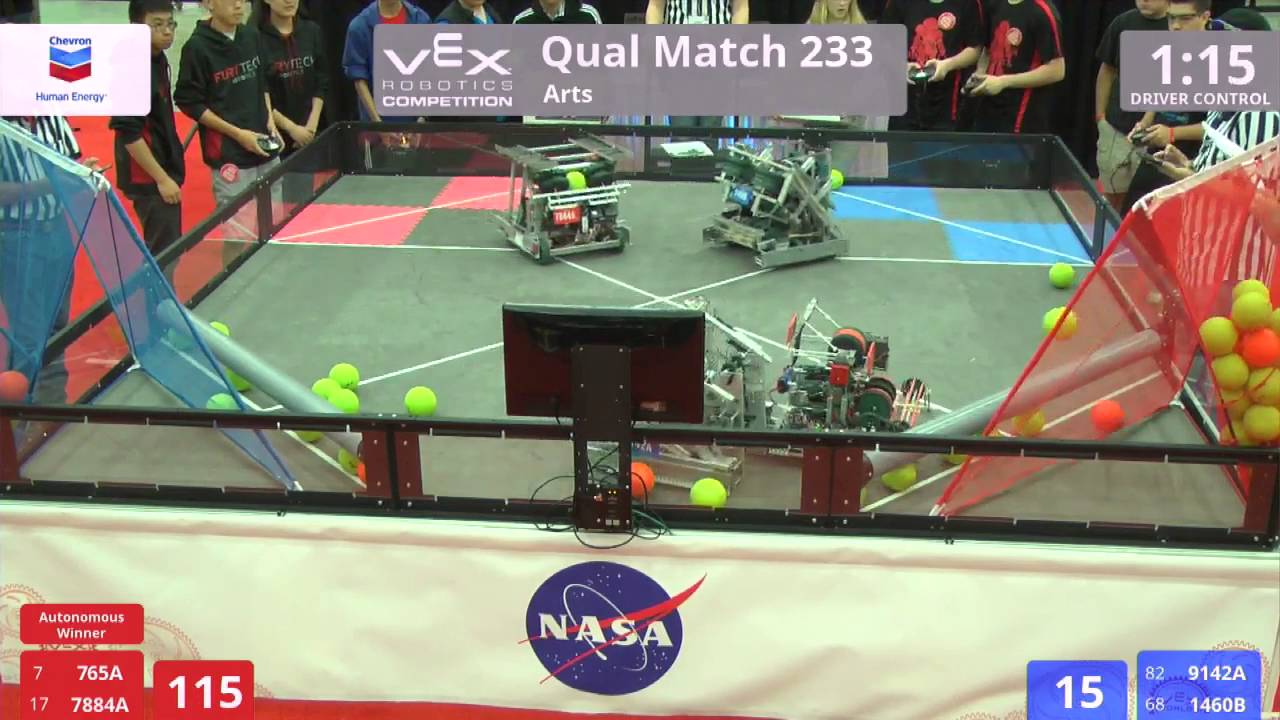 VEX Worlds 2016 - VRC High School - Arts - Qual 233 (765A 7884A) 226 vs 120 (9142A 1460B)