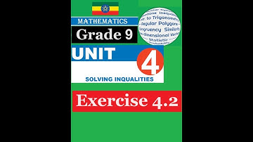 Mathematics Grade 9 Unit 4 Exercise 4.2@mathT_21