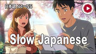 Slow Japanese Listening Practice | Conversation for Beginners |  A Stranger in the Park (N4~N5)