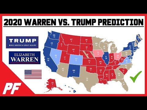 Trump vs warren map